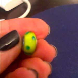 Pandora green murano glass charm